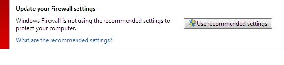 recommended settings
