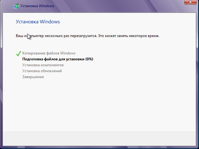 Установка Windows 8 с иллюстрациями